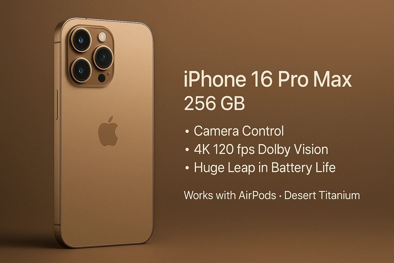 iPhone 16 Pro Max 256GB Desert Titanium